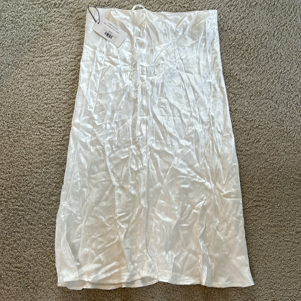 Satin Floral Midi Skirt